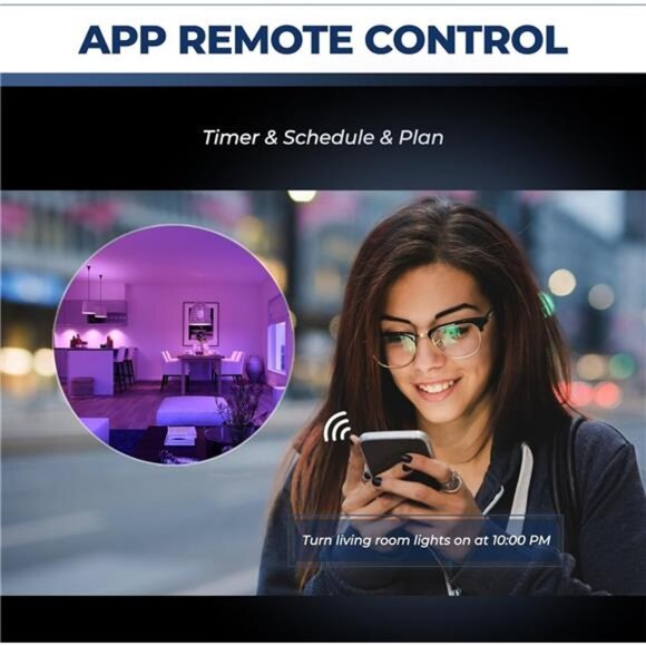 Smart Light Bulbs 60W Equivalent, WiFi Smart Bulb Compatible with Alexa/Google - Picture 6 of 7